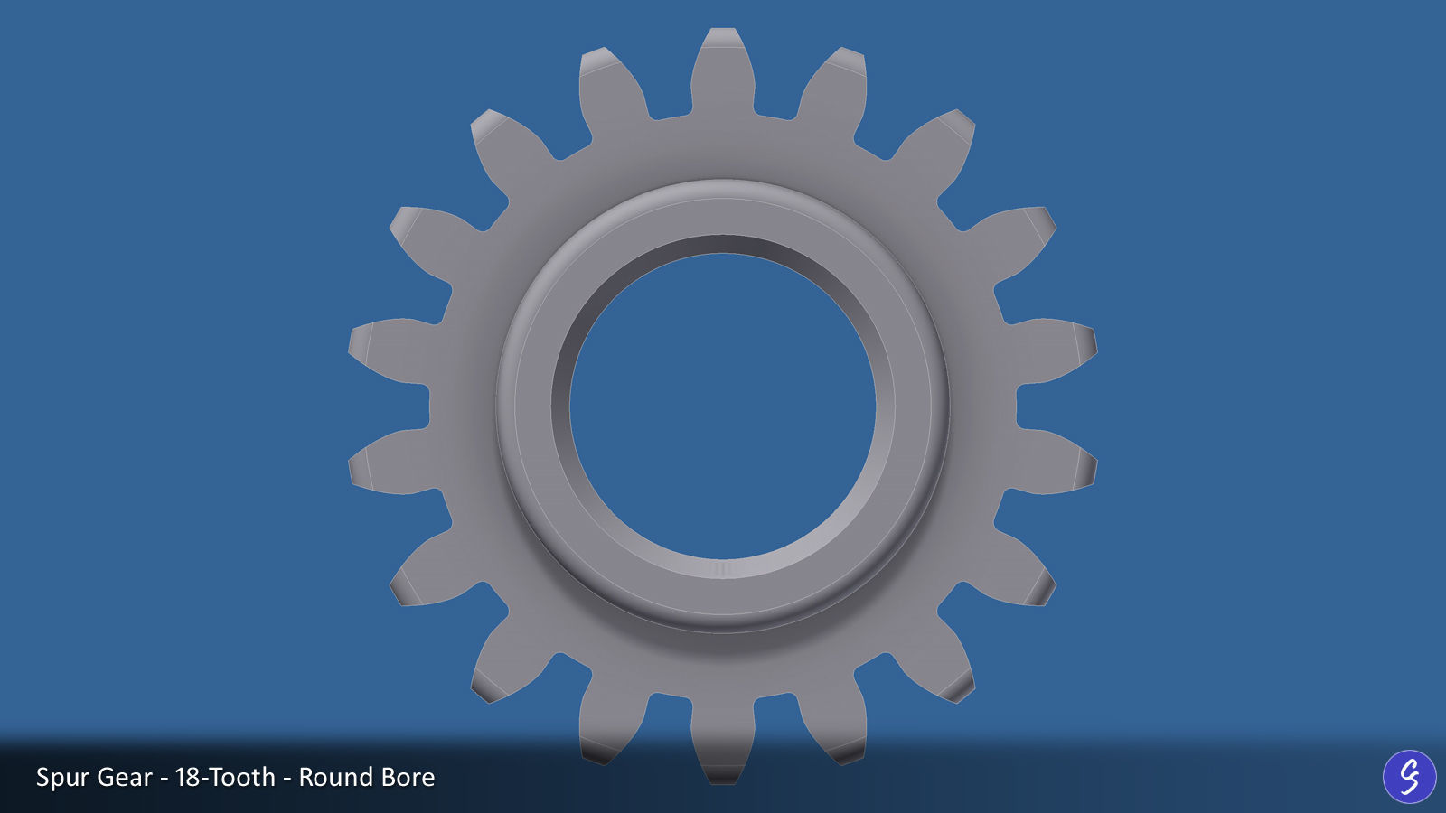 18-Tooth Spur Gear 03 3D print model_1
