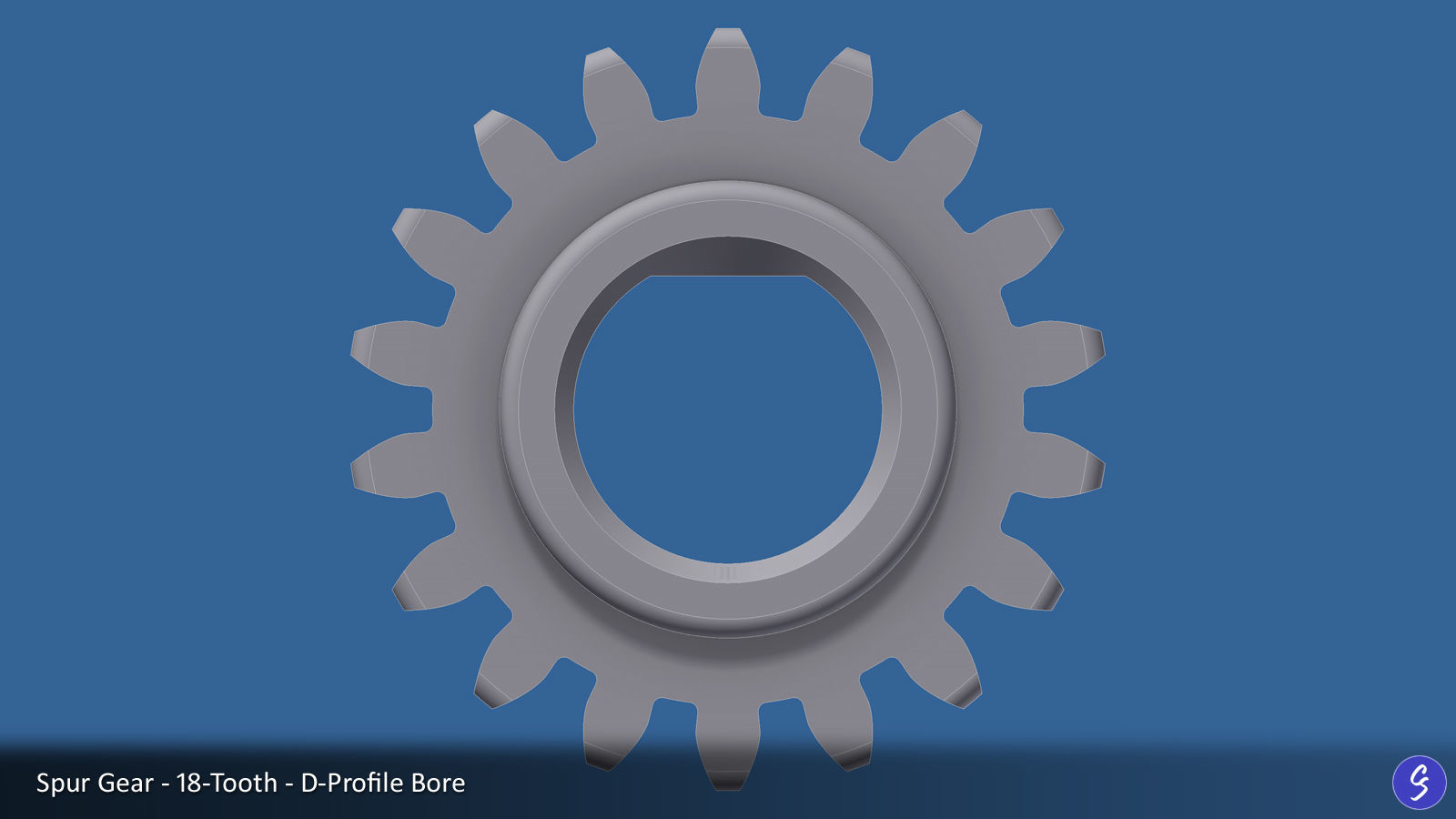 18-Tooth Spur Gear 03 3D print model_9