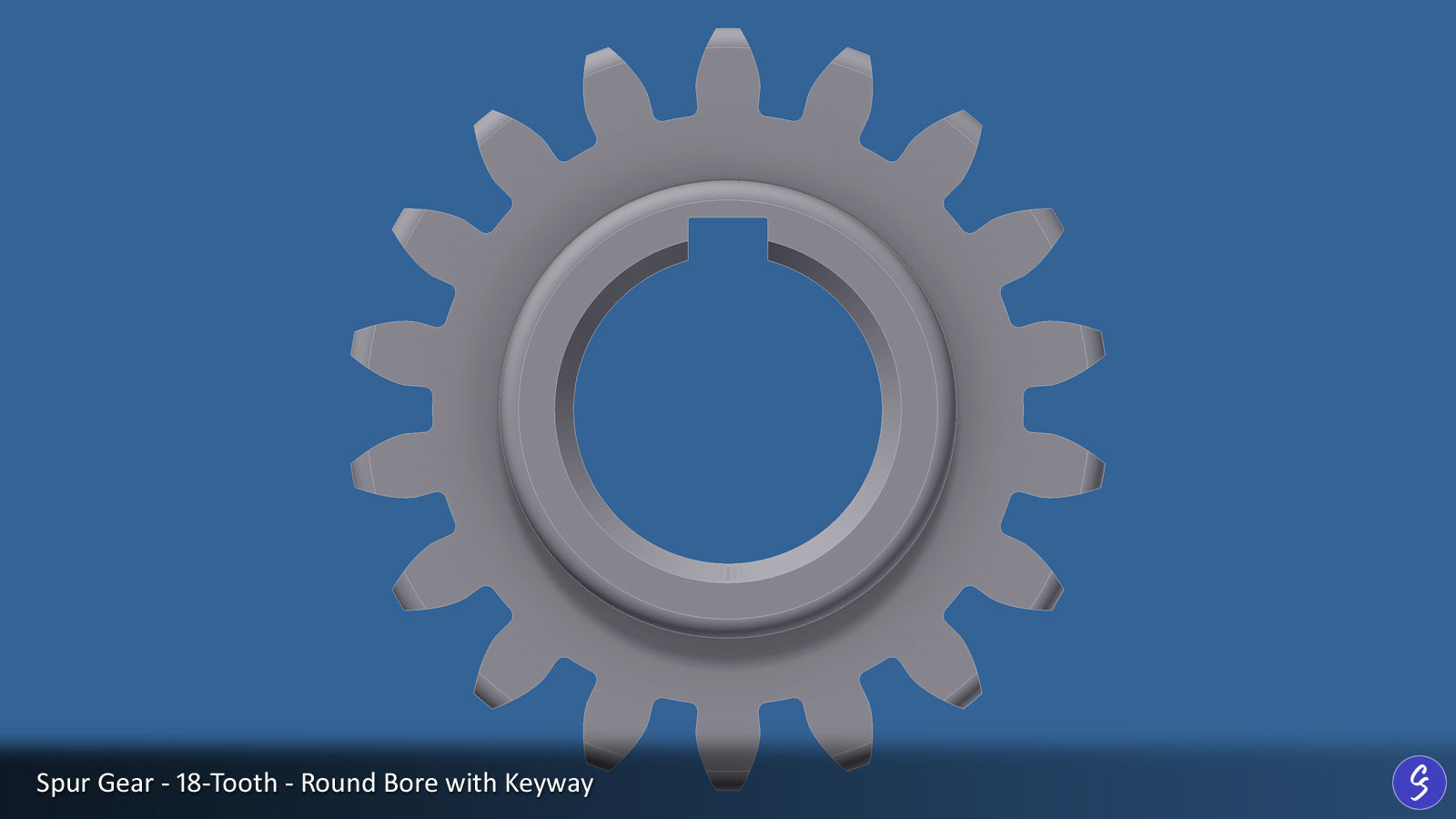 18-Tooth Spur Gear 03 3D print model_5