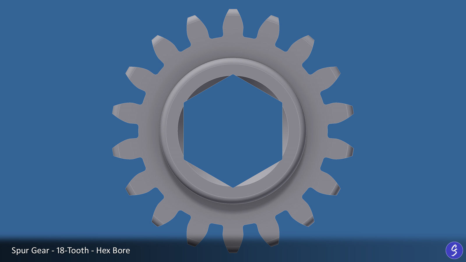 18-Tooth Spur Gear 03 3D print model_13