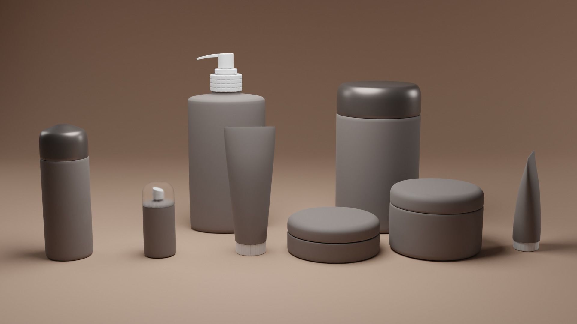 Cosmetics and skin care mock up 3D model_4