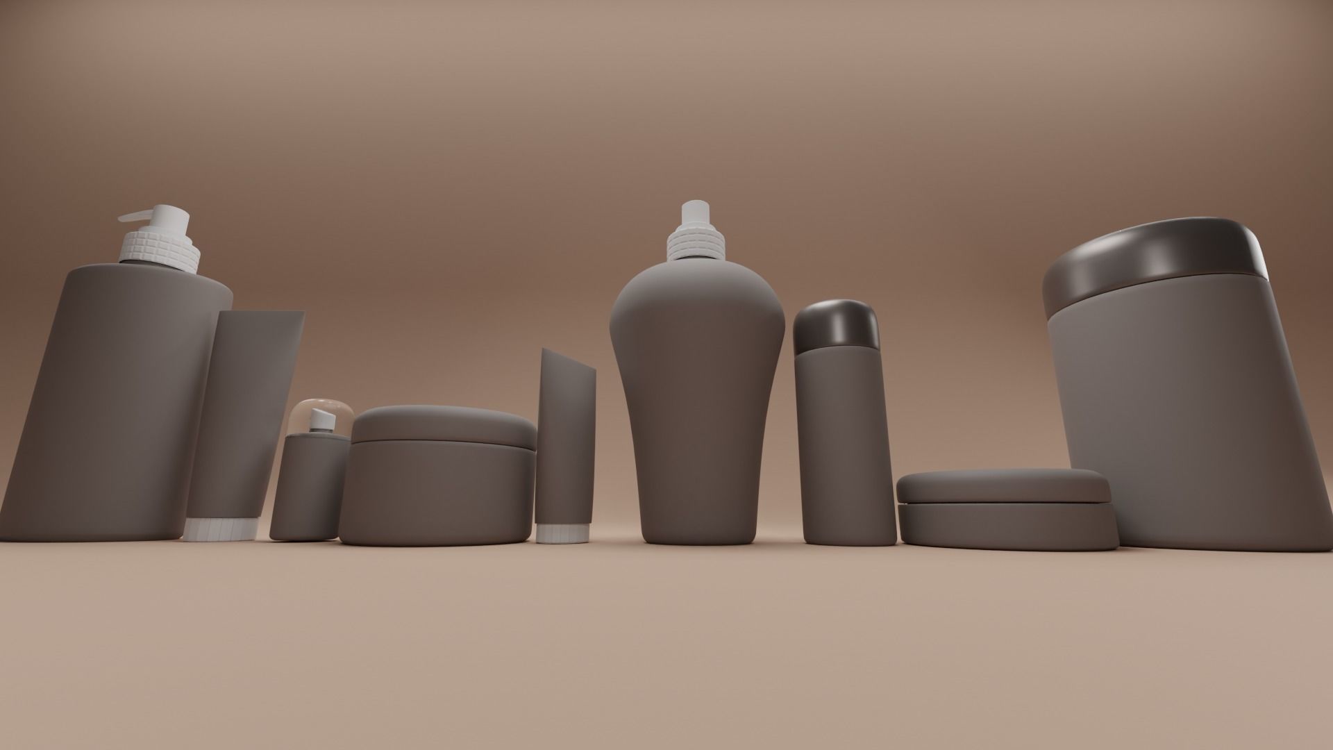 Cosmetics and skin care mock up 3D model_2