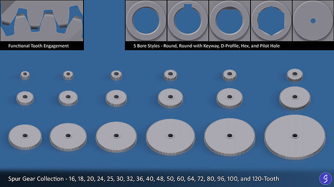 Spur Gear Collection 03 