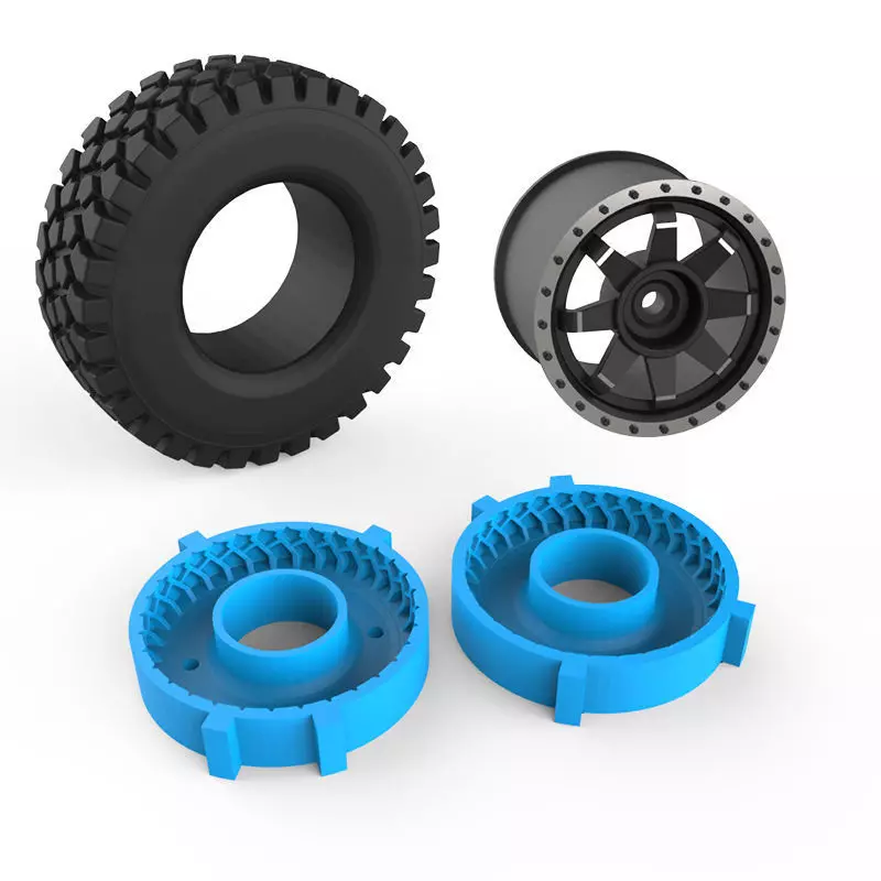 Rough Terrain Tire Mold 3D print model_0