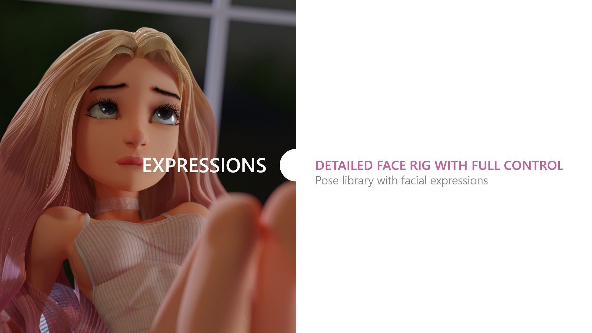 Anya Stylized Digital Actor 3D model_6