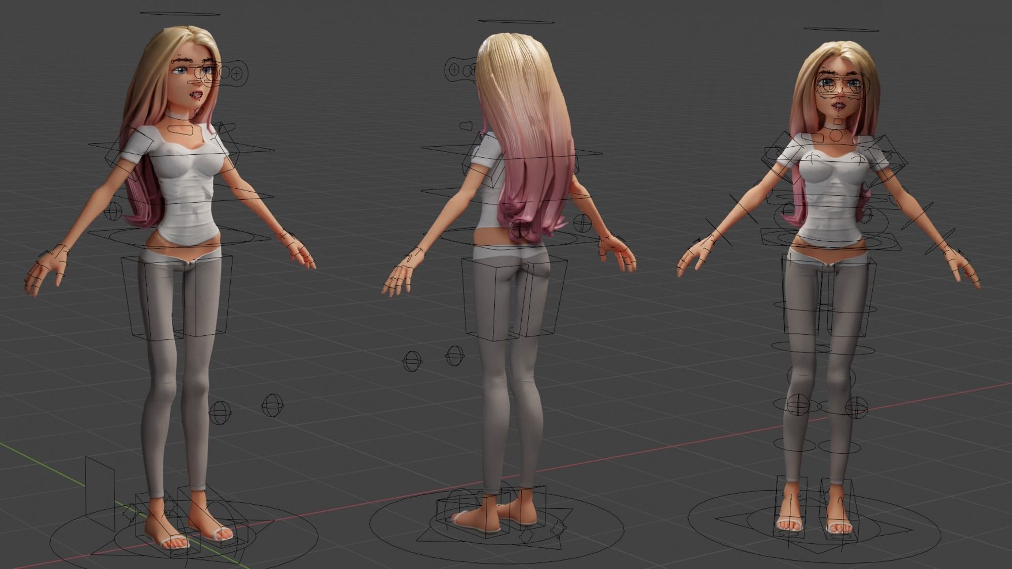 Anya Stylized Digital Actor 3D model_10