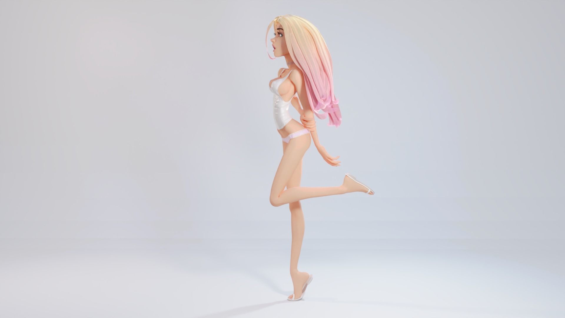 Anya Stylized Digital Actor 3D model_13