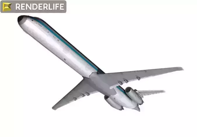 MD 80 Aircraft 3D model
