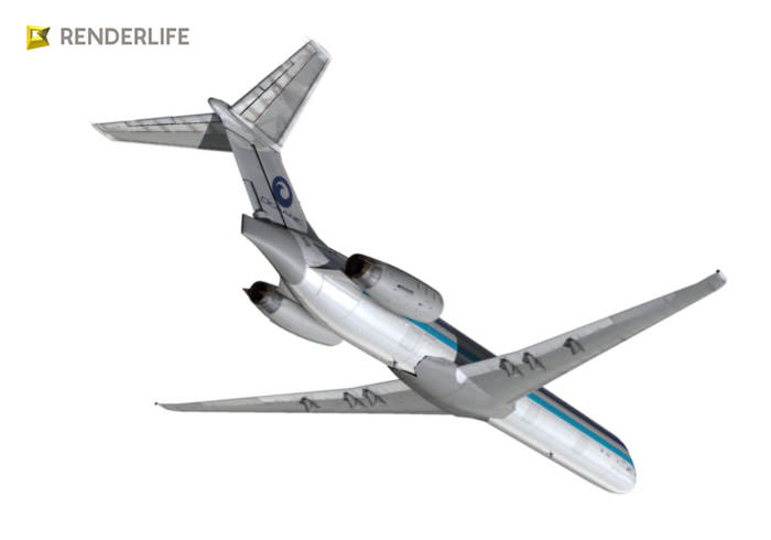 MD 80 Aircraft 3D model_2