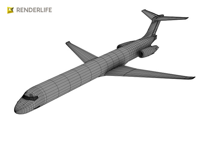MD 80 Aircraft 3D model_6