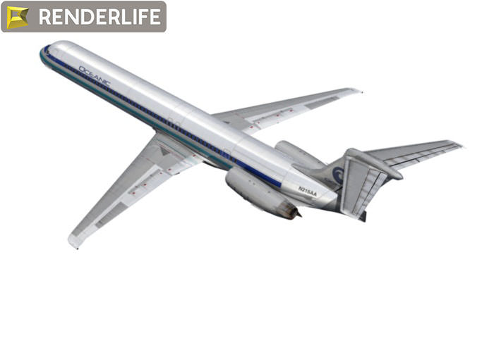 MD 80 Aircraft 3D model_3