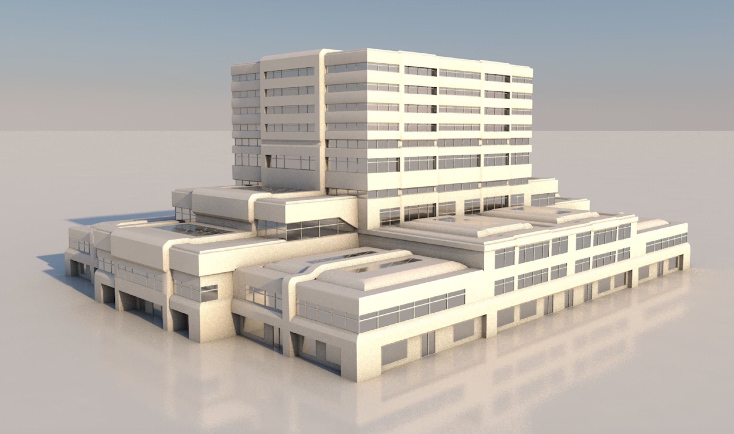 futuristic buildings 3D model_5