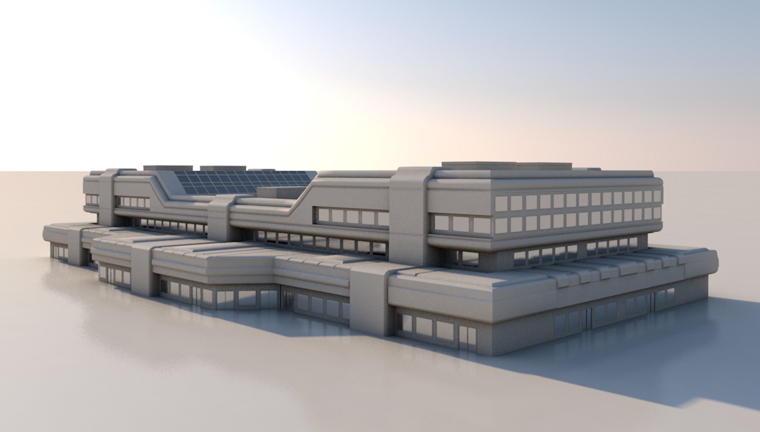 futuristic buildings 3D model_7