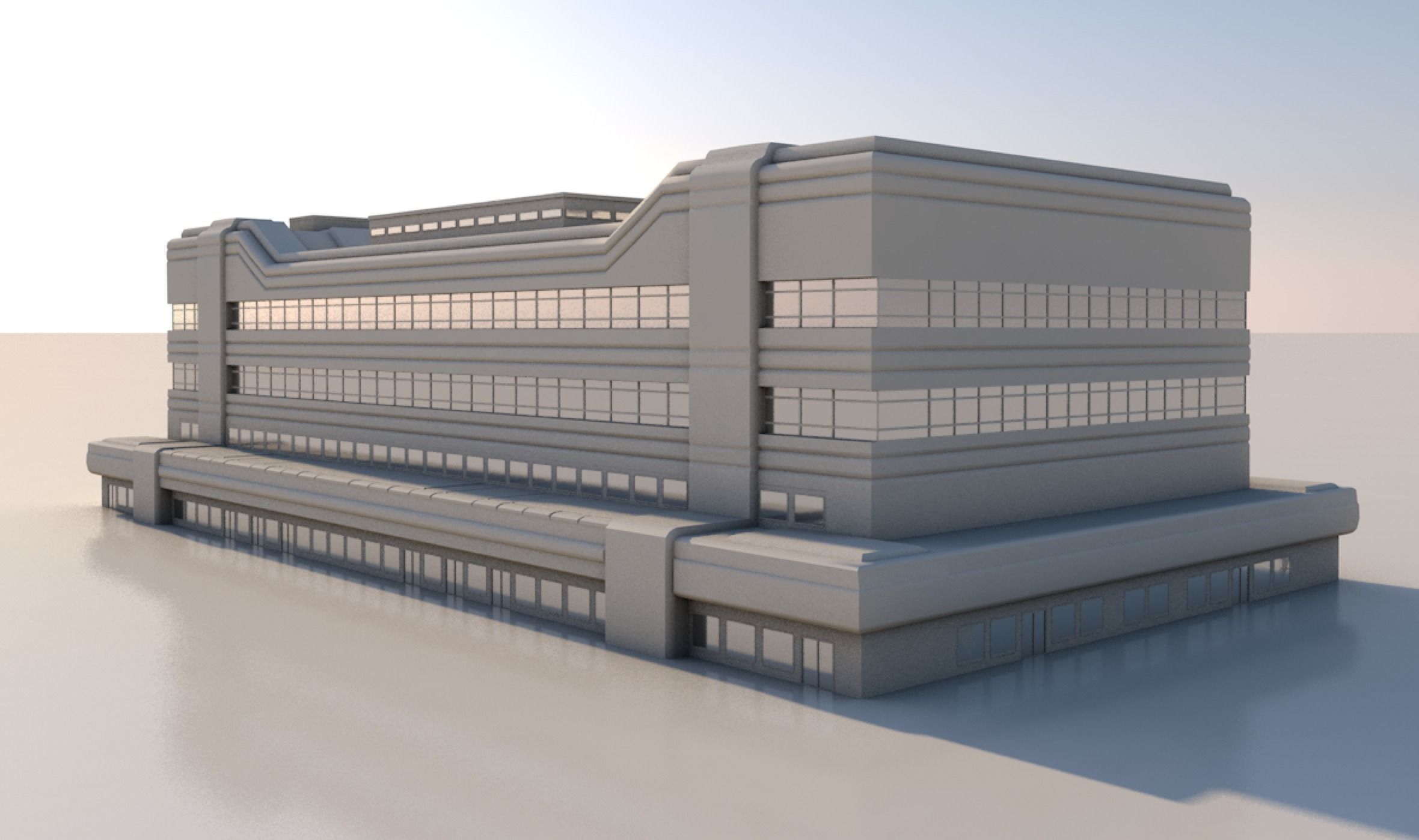 futuristic buildings 3D model_6