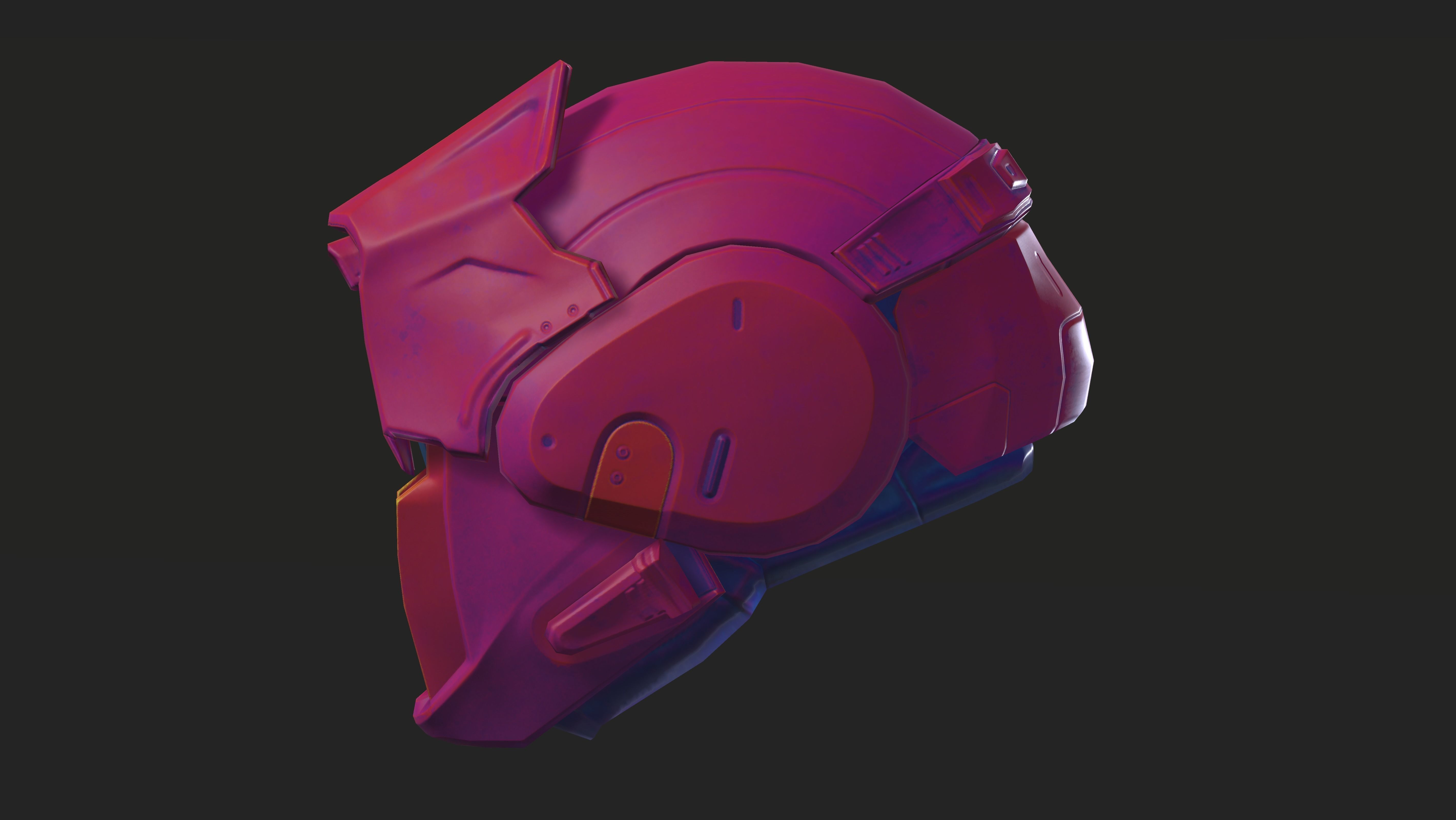 Project 1 - Pink Defender Low-poly 3D model_15