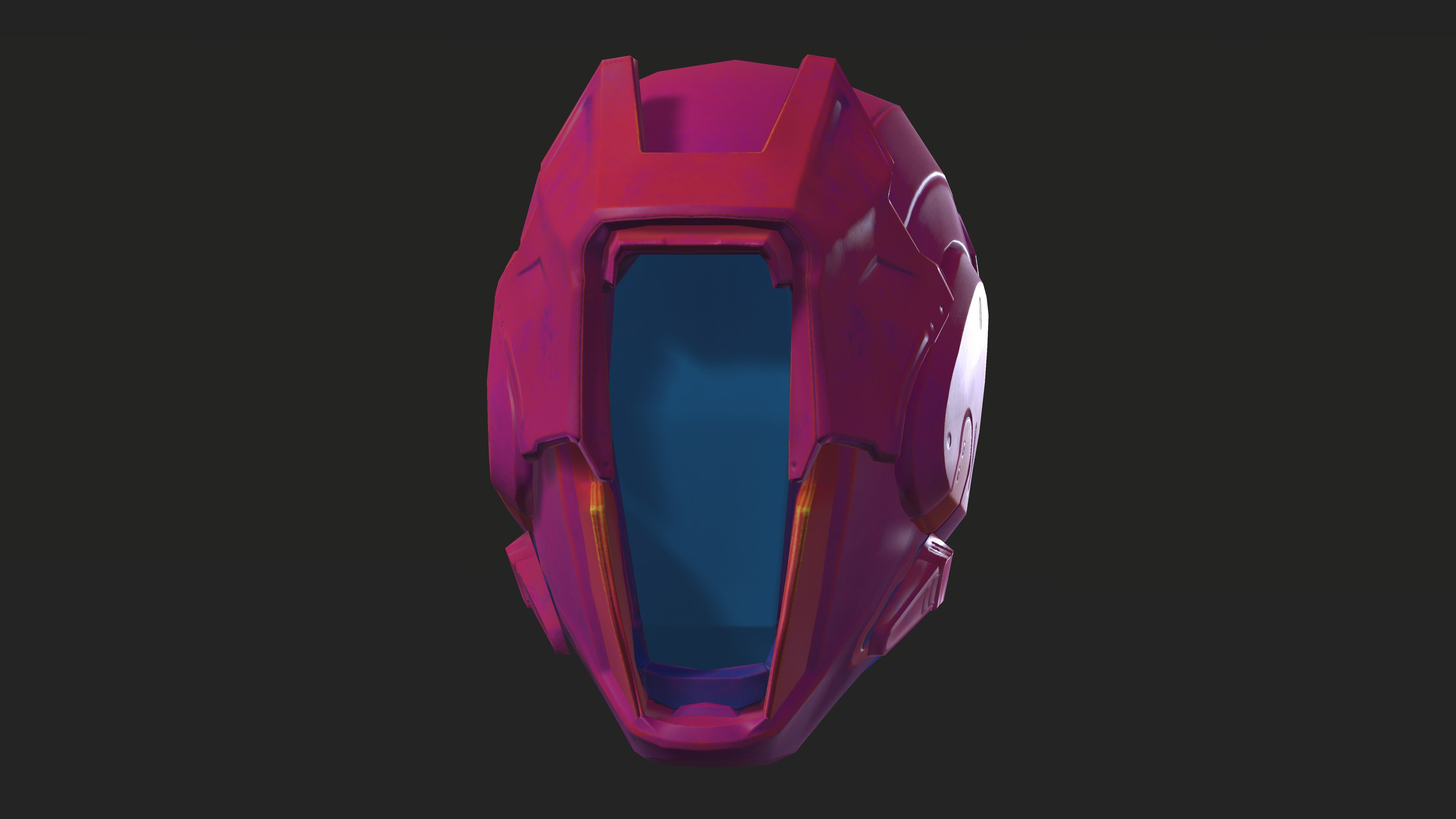 Project 1 - Pink Defender Low-poly 3D model_2