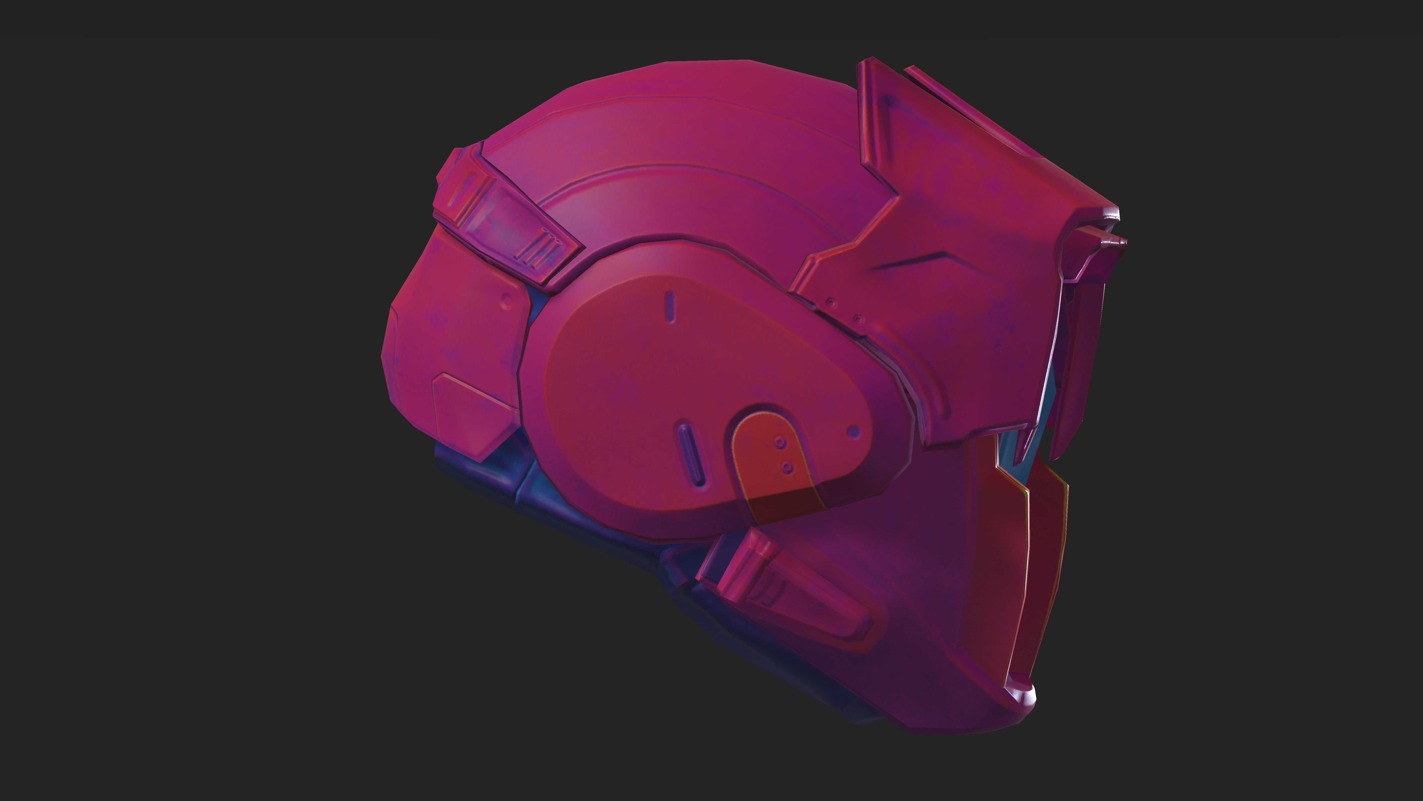Project 1 - Pink Defender Low-poly 3D model_6