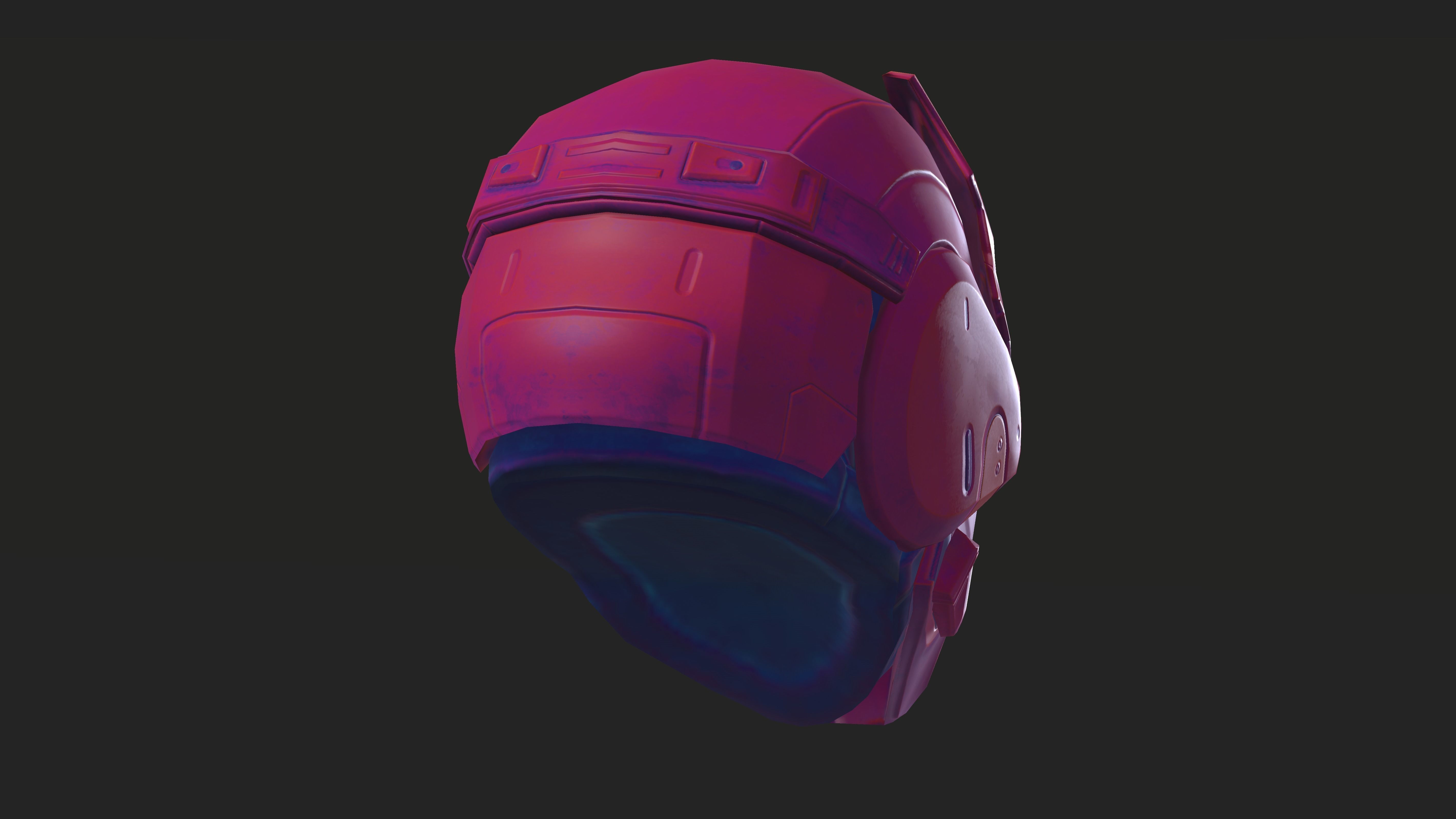 Project 1 - Pink Defender Low-poly 3D model_10