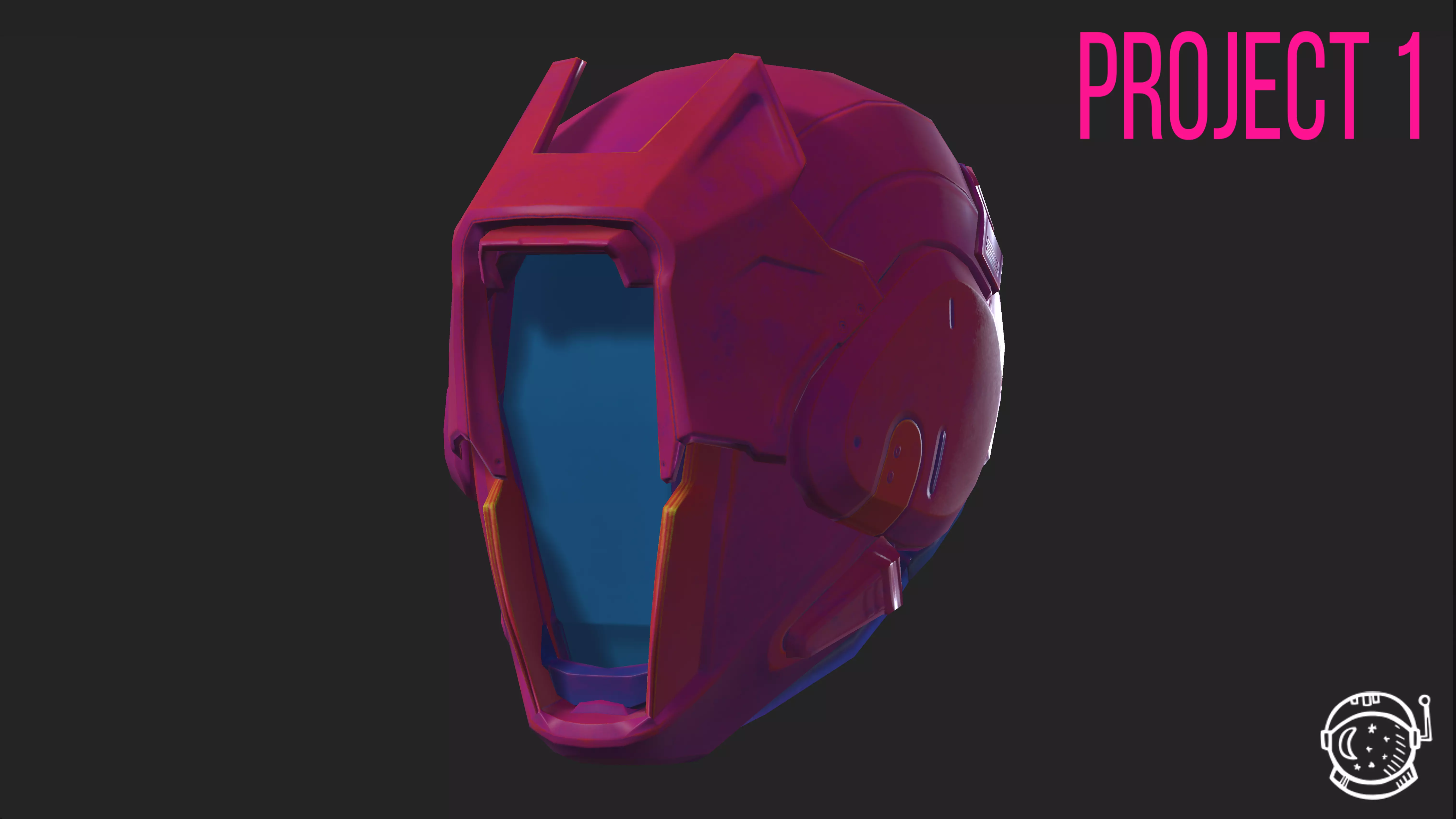 Project 1 - Pink Defender Low-poly 3D model_0