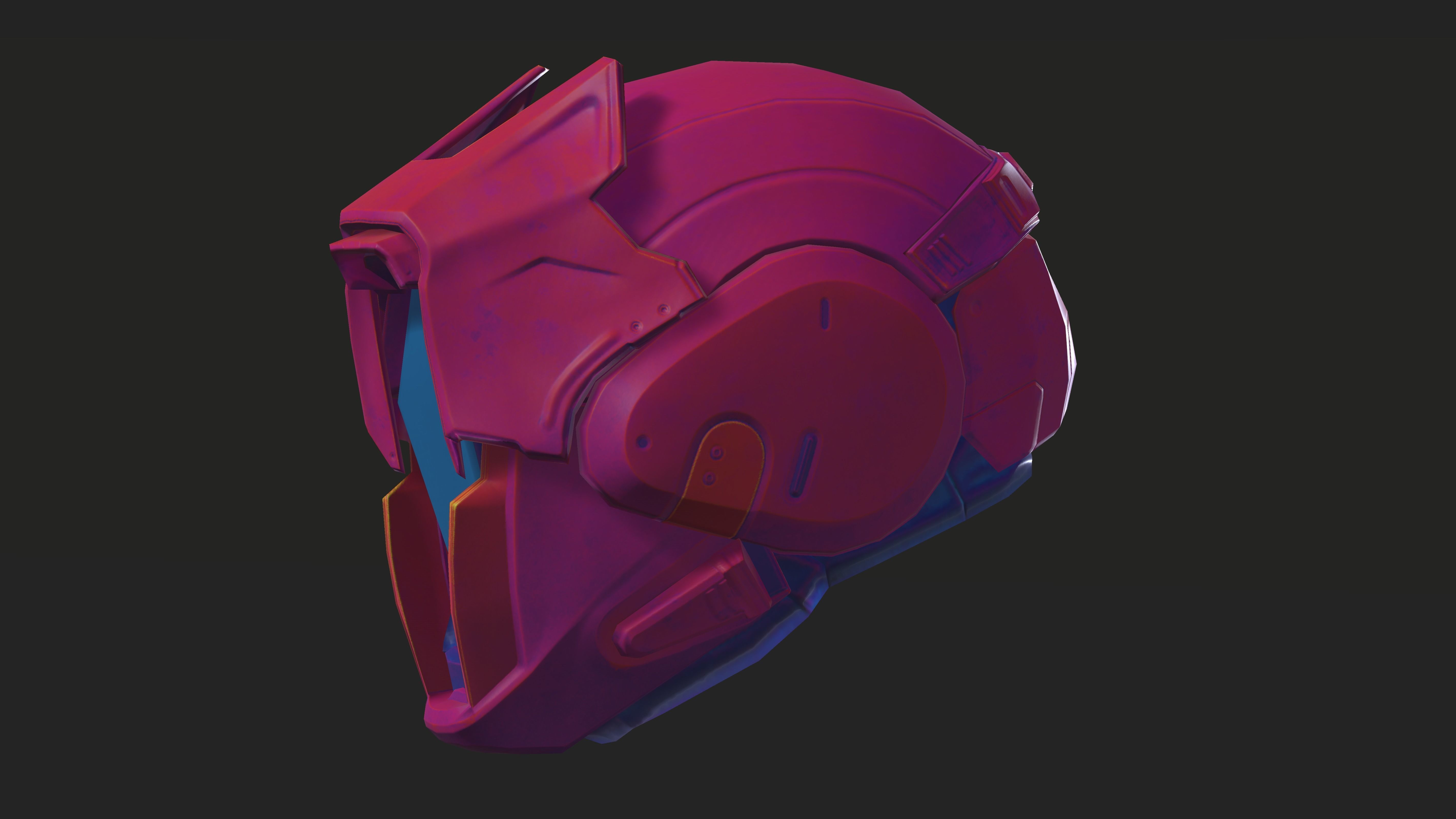 Project 1 - Pink Defender Low-poly 3D model_16
