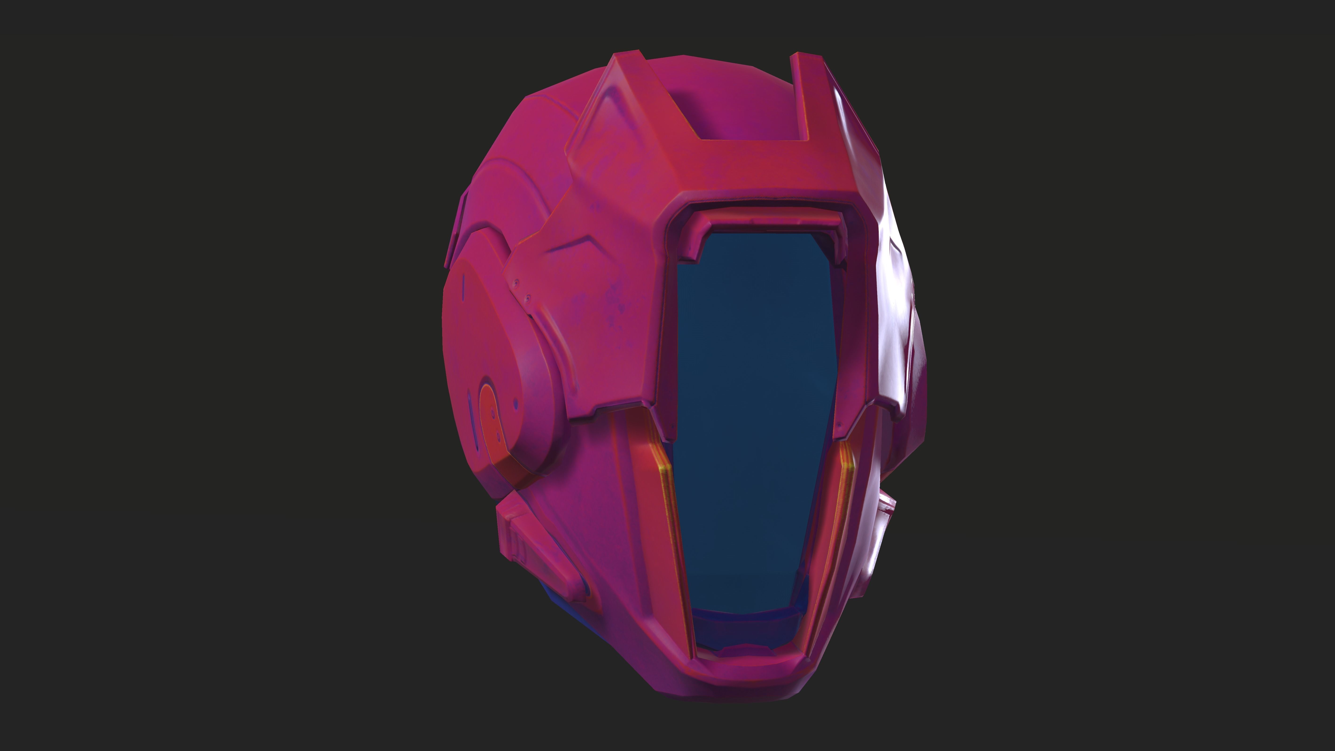 Project 1 - Pink Defender Low-poly 3D model_3