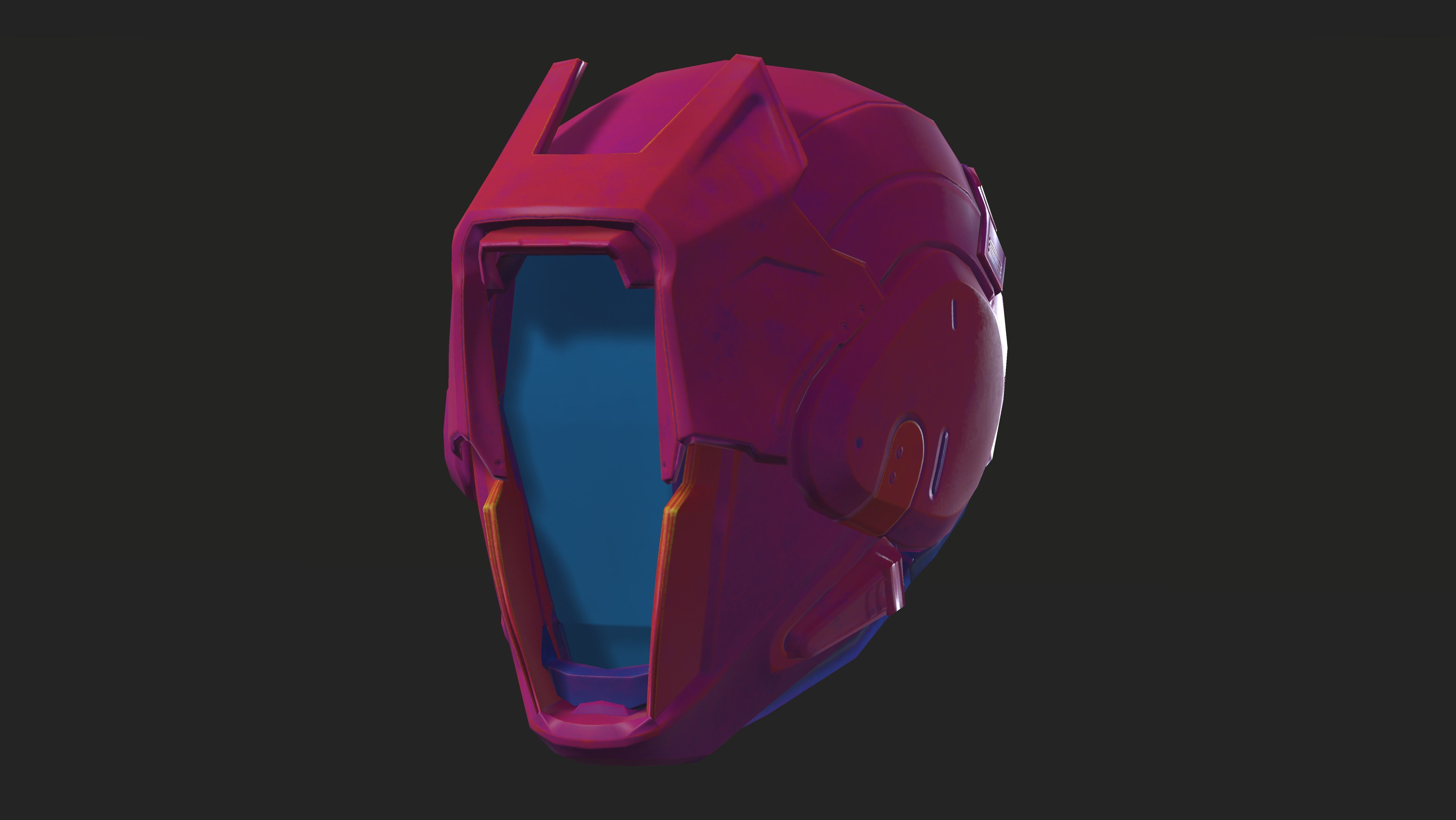 Project 1 - Pink Defender Low-poly 3D model_1