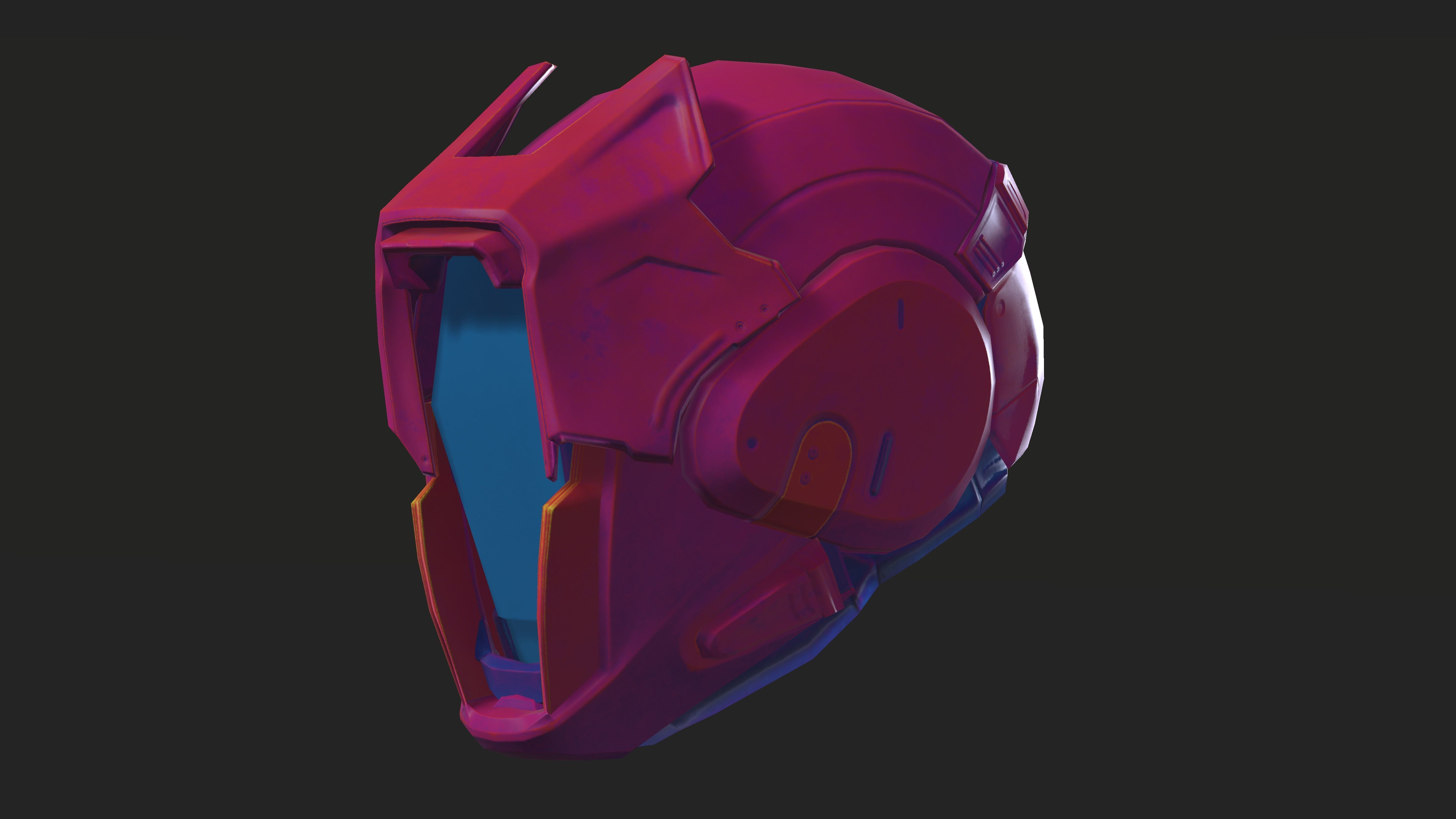 Project 1 - Pink Defender Low-poly 3D model_17