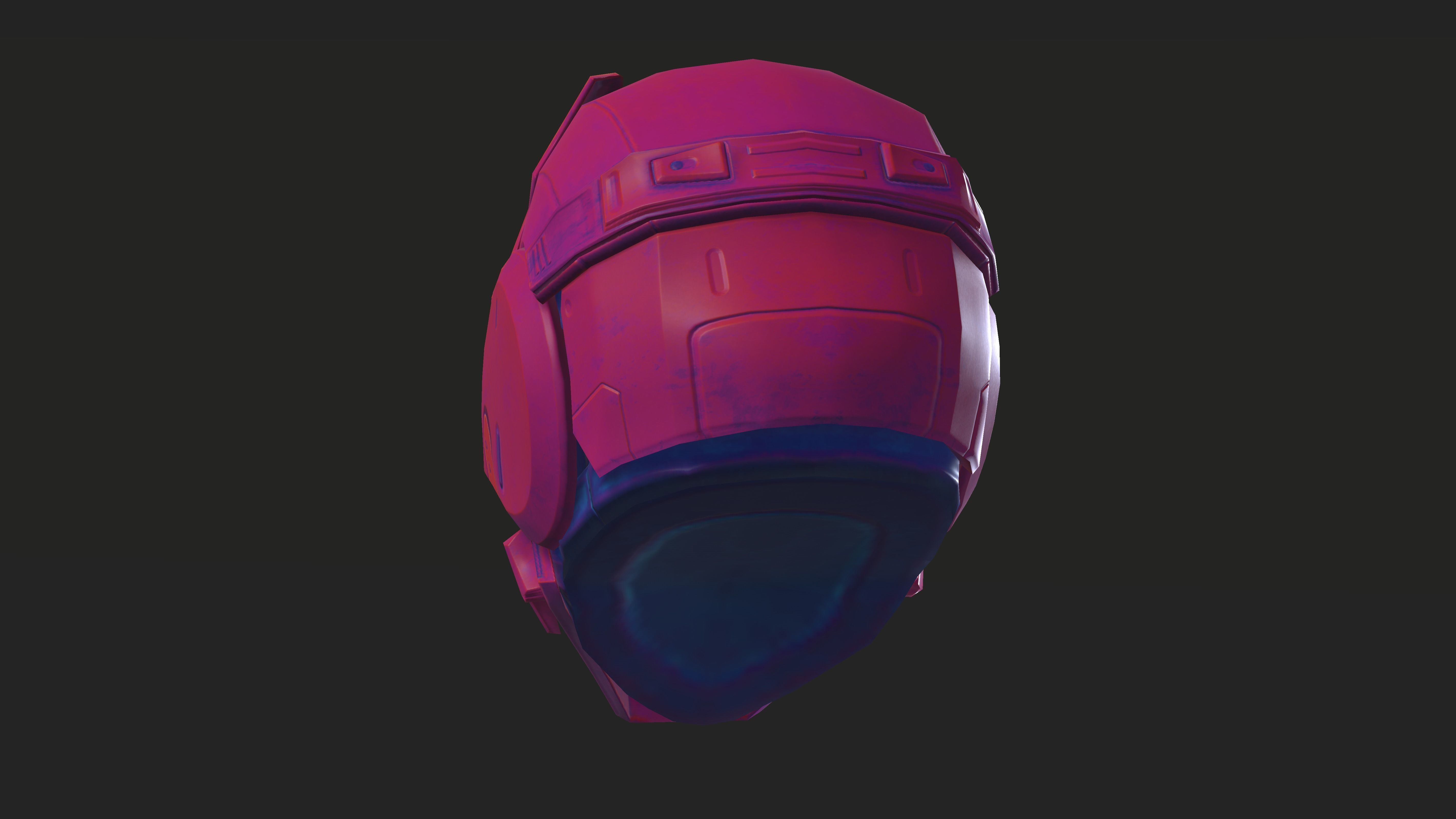 Project 1 - Pink Defender Low-poly 3D model_12