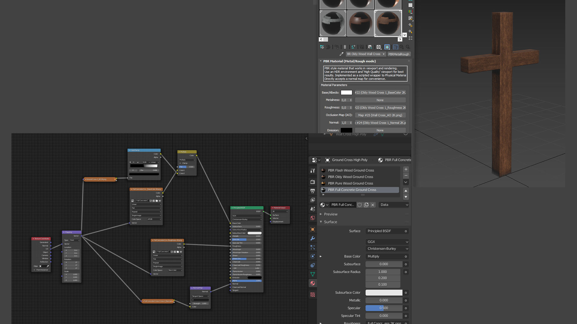 Simple Modern Church Structure Building PBR Textures Low-poly 3D model_21