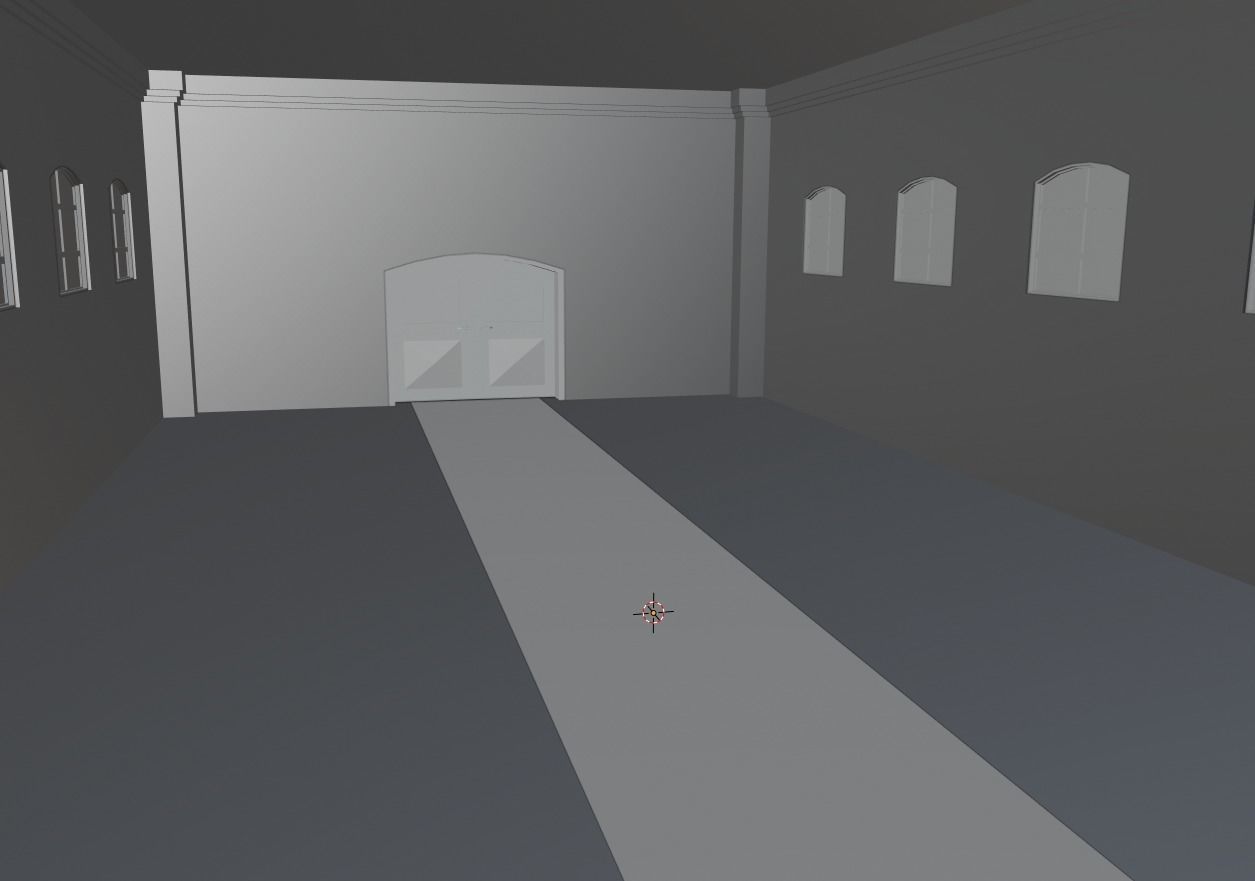 Simple Modern Church Structure Building PBR Textures Low-poly 3D model_12