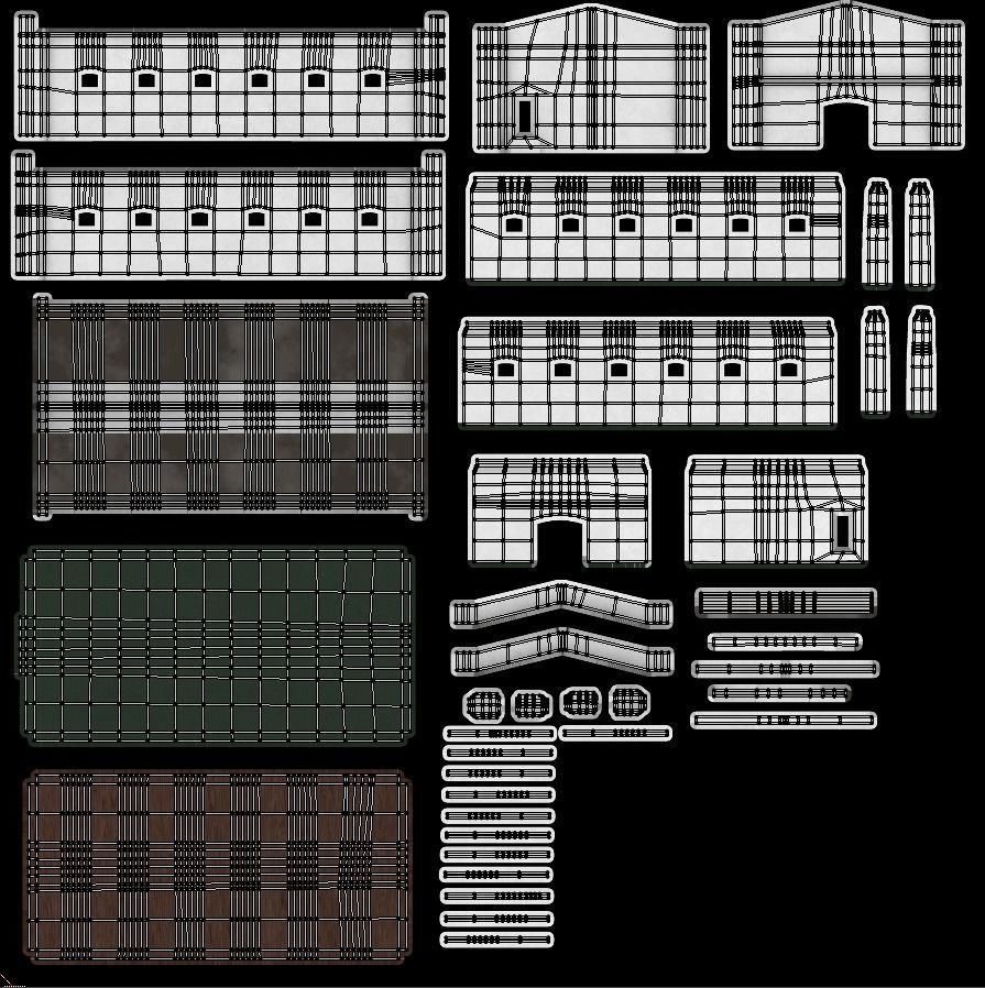 Simple Modern Church Structure Building PBR Textures Low-poly 3D model_20