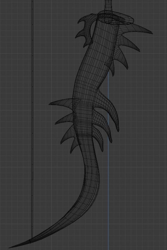 Black and White animated bow 3D model_3