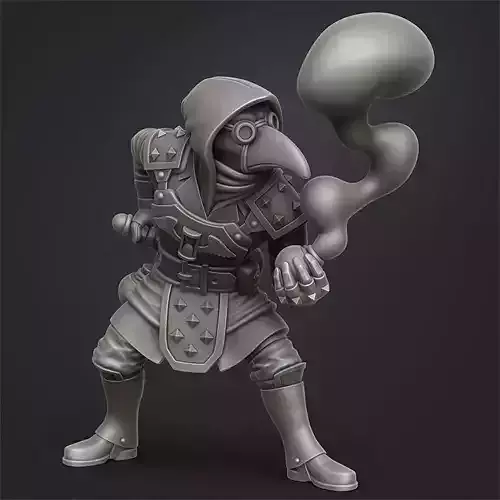 Combat Plague Doctor 3D print model