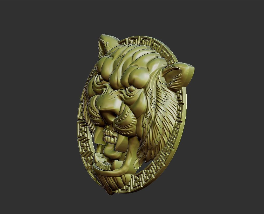 tiger head 3D print model_1