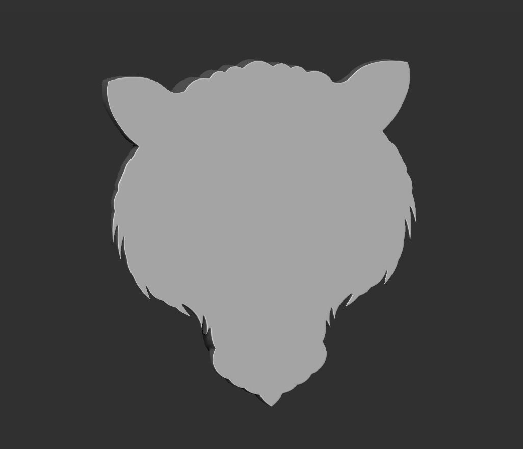 tiger head 3D print model_5