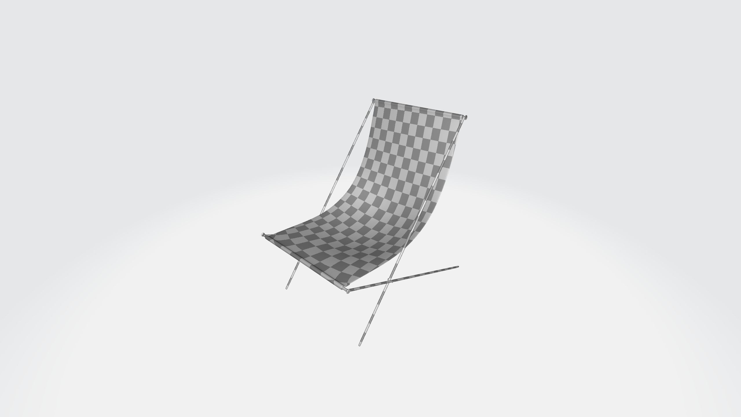 beach chair Low-poly 3D model_8