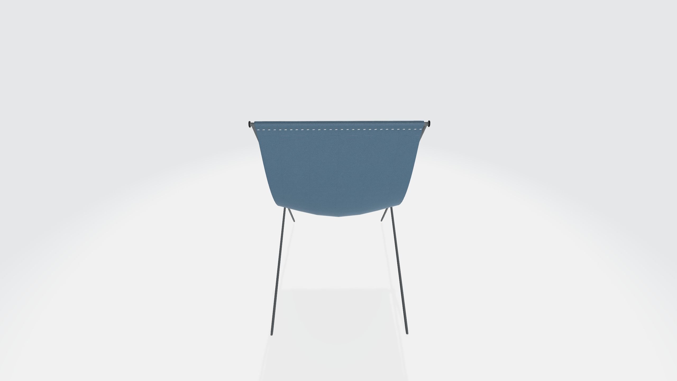 beach chair Low-poly 3D model_2