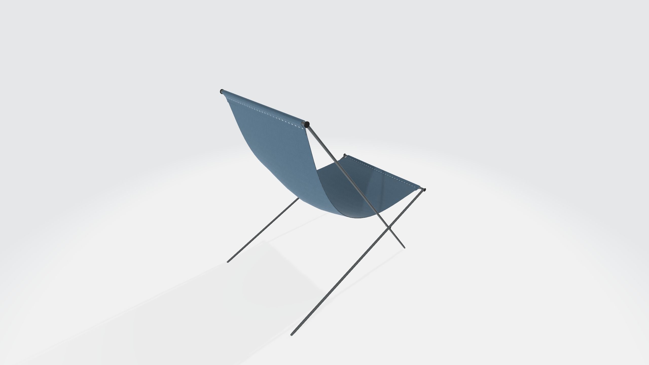 beach chair Low-poly 3D model_3