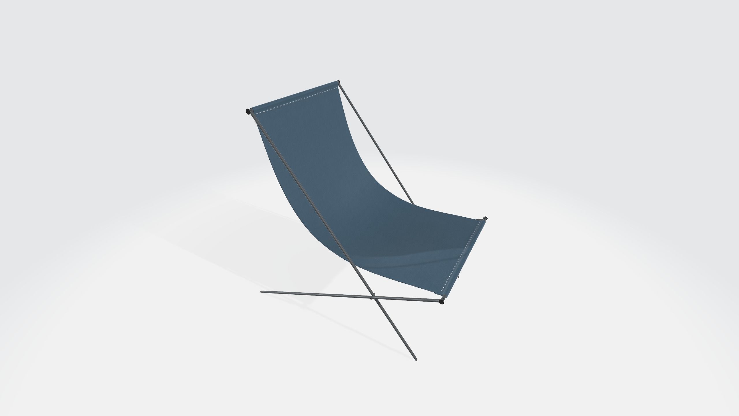 beach chair Low-poly 3D model_5