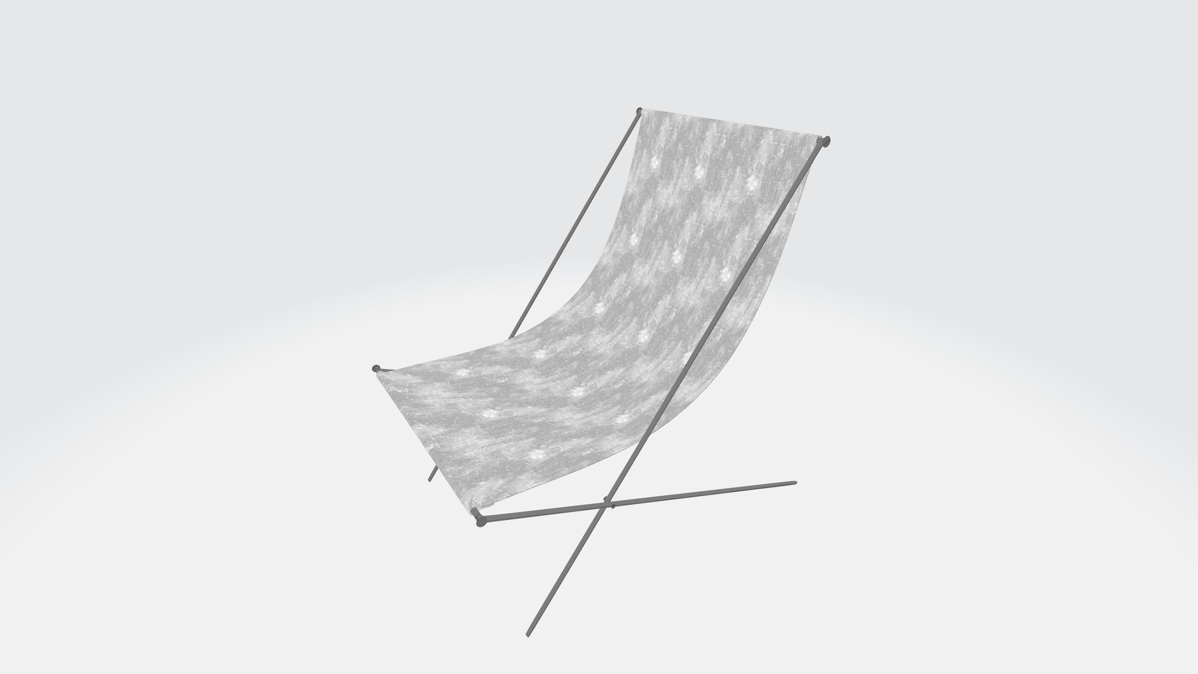 beach chair Low-poly 3D model_9
