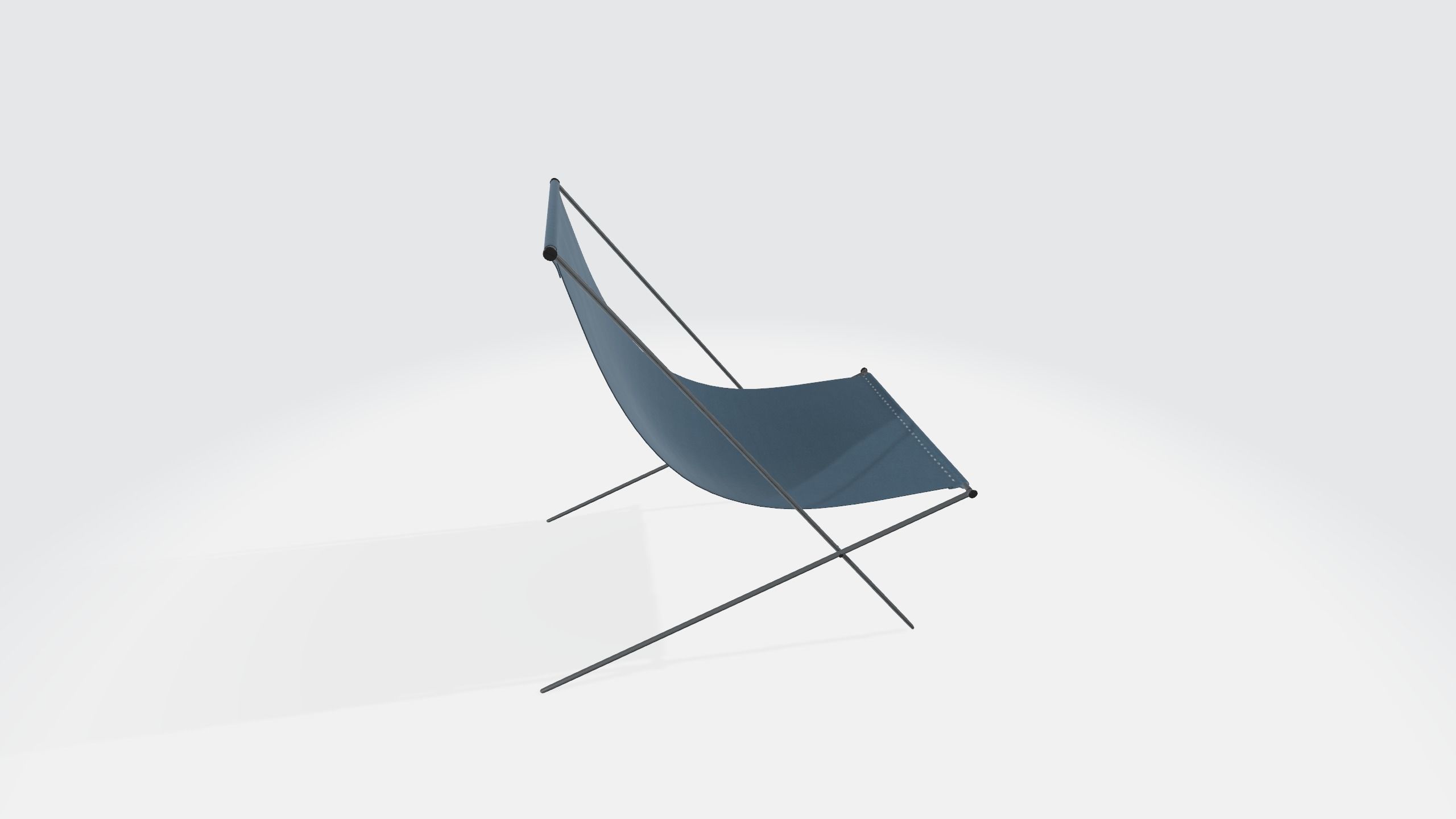 beach chair Low-poly 3D model_4