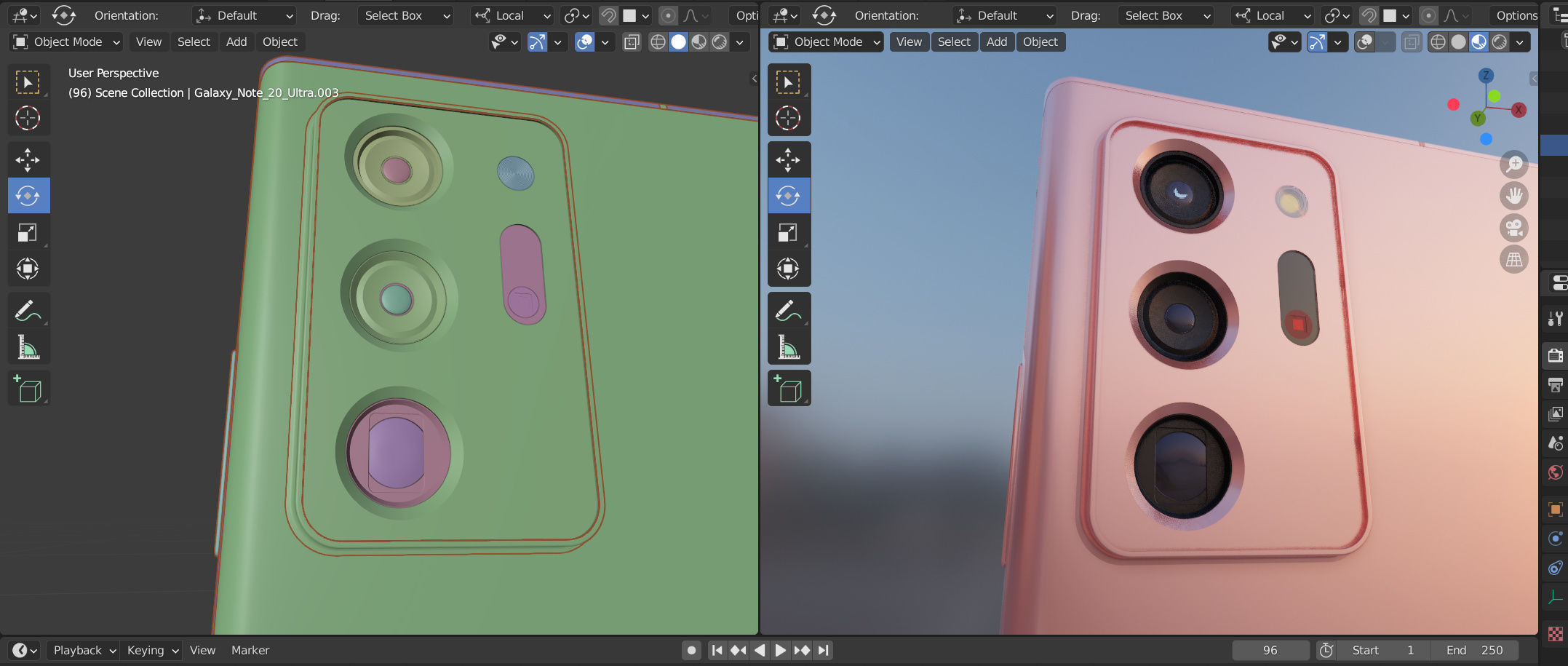 Galaxy Note 20 Ultra - animation 3D model_4