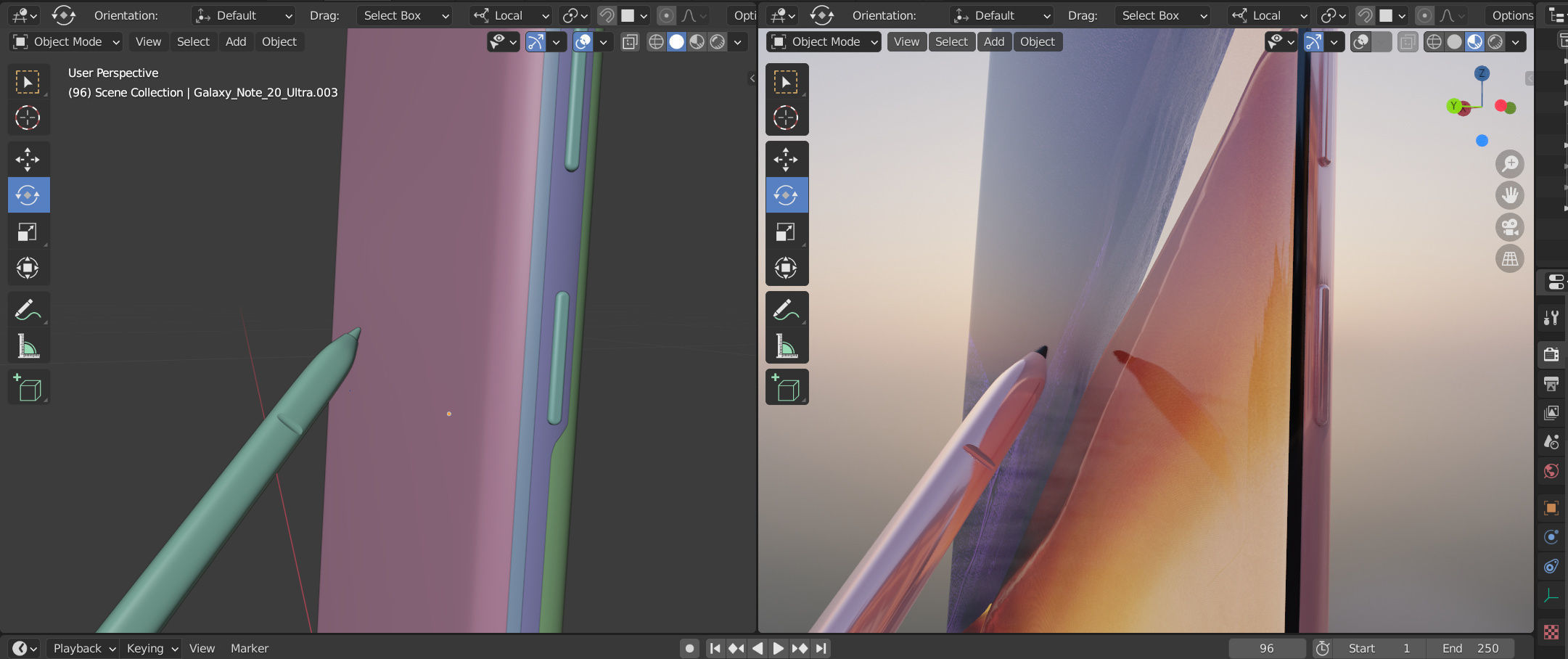 Galaxy Note 20 Ultra - animation 3D model_3
