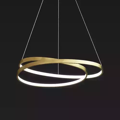 Endon Scribble Ring Pendant Ceiling Light Gold Leaf