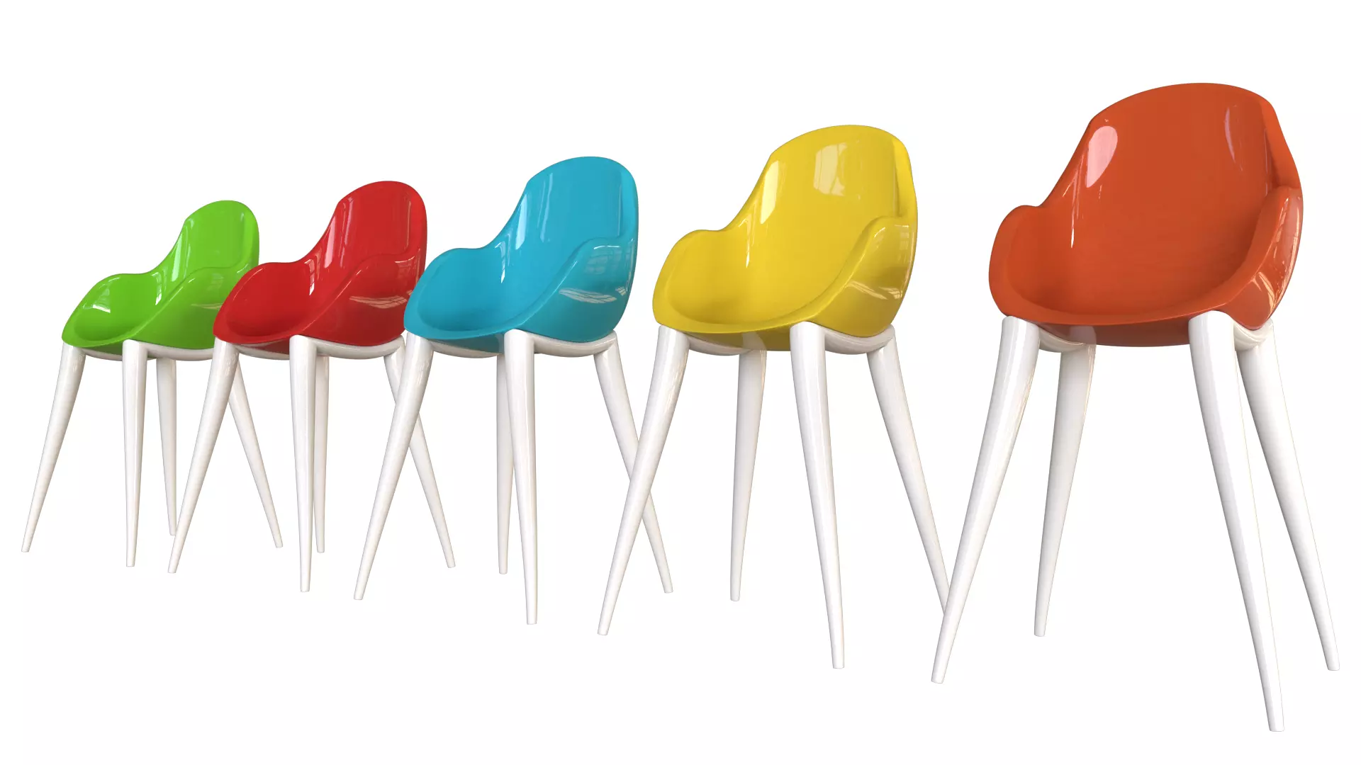 Cafe chair 3D model_0