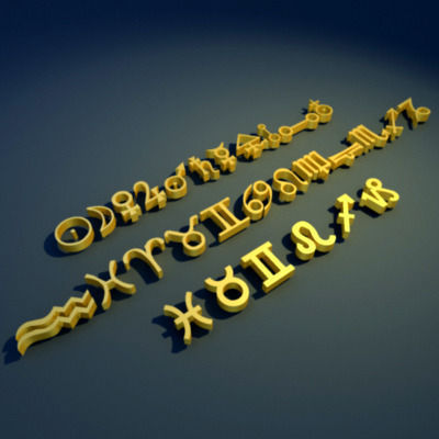 Zodiac Magic Symbols 3D model_9