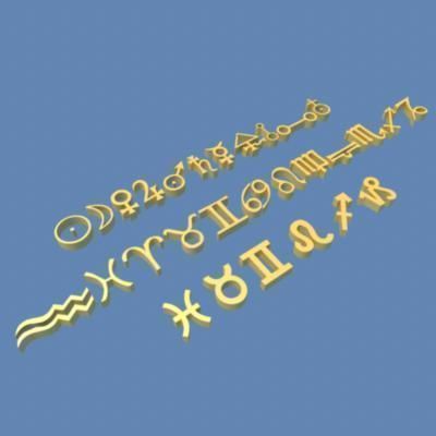 Zodiac Magic Symbols 3D model_7