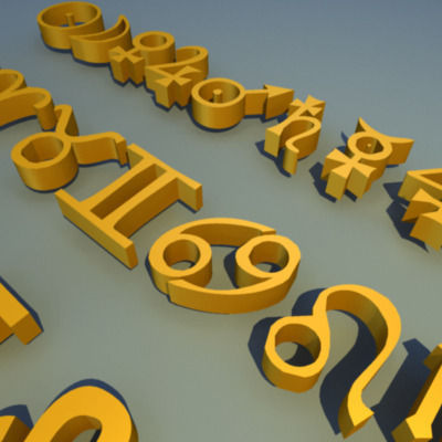 Zodiac Magic Symbols 3D model_6