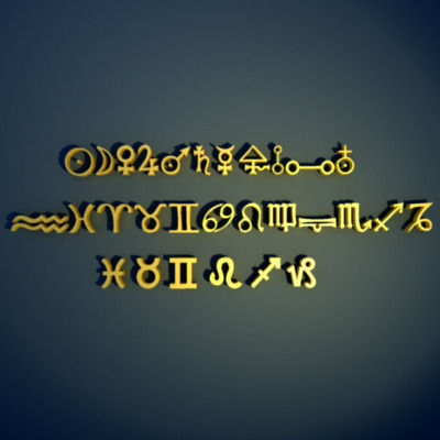 Zodiac Magic Symbols 3D model_2