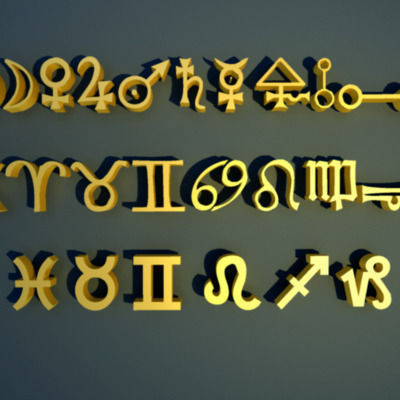 Zodiac Magic Symbols 3D model